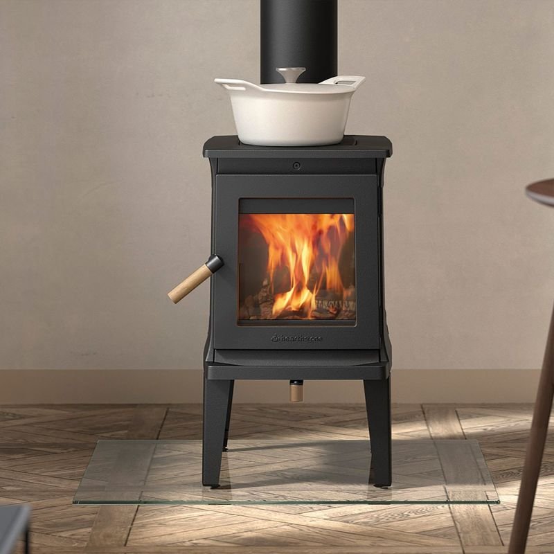 Hergom E20 Green Mountain Kaminofen Gusseisen schwarz – Bild 3