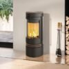 Lotus Kaminofen Orbis 1 Coffee Stone ecoLine , RR hinten od. RR oben / optional Griffvarianten