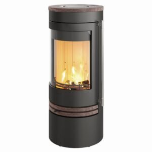 Lotus Kaminofen Orbis 1 Coffee Stone ecoLine , RR hinten od. RR oben / optional Griffvarianten