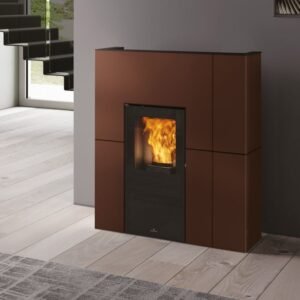 Edilkamin Blade H 15 Evo wasserführender Pelletofen Stahl Bronze