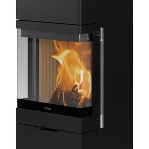 Lotus Allure Kaminofen Stahl schwarz, RR hinten od. RR oben