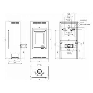 Aquaflam 12 Manual Wasserführender Kaminofen Black
