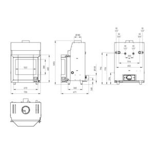 Aquaflam 25 Prisma Basic Wasserführender Kamineinsatz
