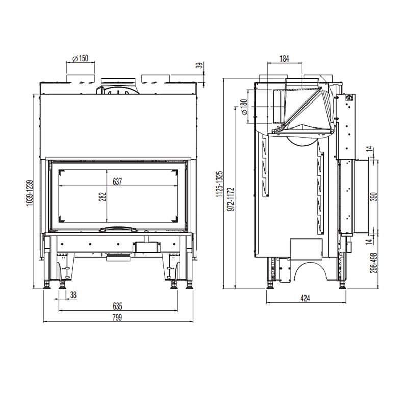 Austroflamm 75x39 S 2.0 Kamineinsatz – Bild 4