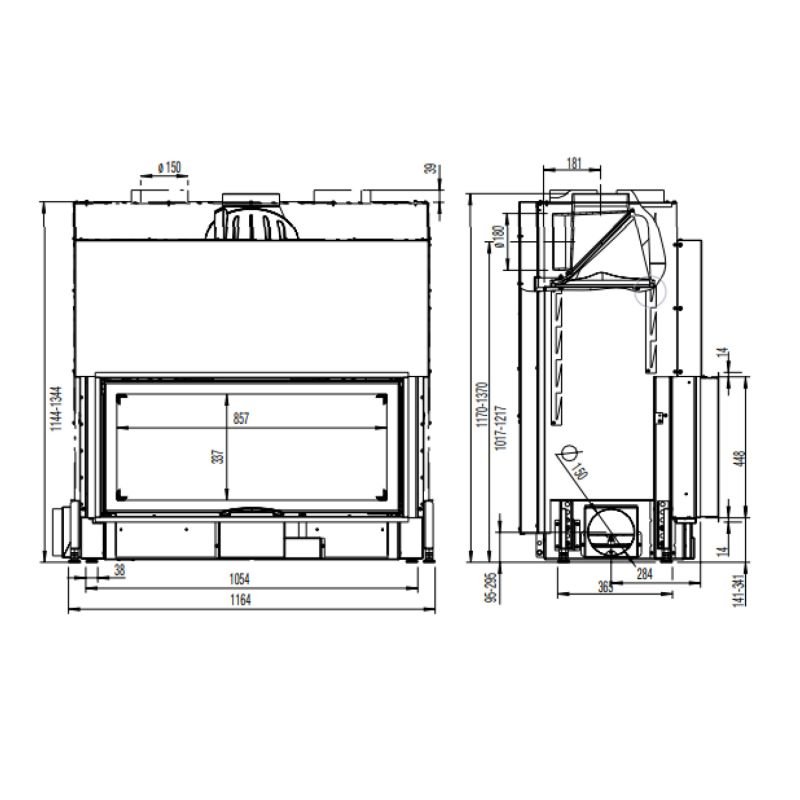 Austroflamm 97x45 S 2.0 Kamineinsatz – Bild 4