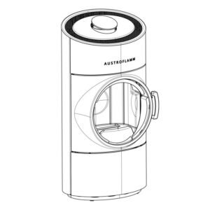 Austroflamm Clou Compact 2.0 Kaminofen Stahl Gussgrau