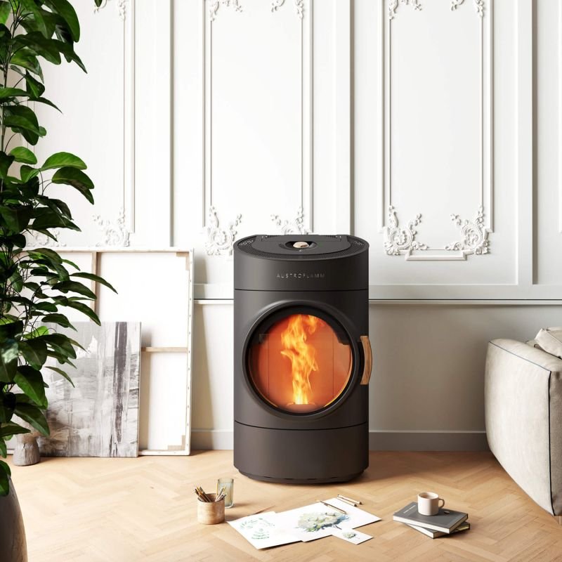 Austroflamm Clou Pelletofen Stahl gussgrau 10kW – Bild 12