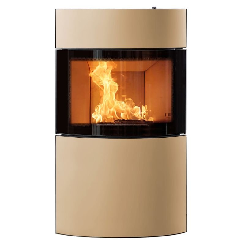 Austroflamm Fynn Xtra 2.0 Kaminofen Stahl Schwarz / Keramik Hanf – Bild 2