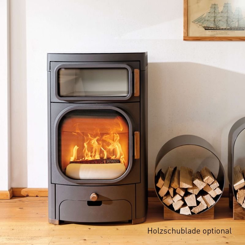 Austroflamm Heidi Back 2.0 Kaminofen Stahl Gussgrau Rauchabgang hinten – Bild 7
