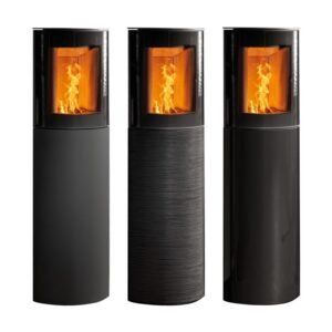 Austroflamm Mr. Wu Brikettofen Stahl Schwarz / Glasfront