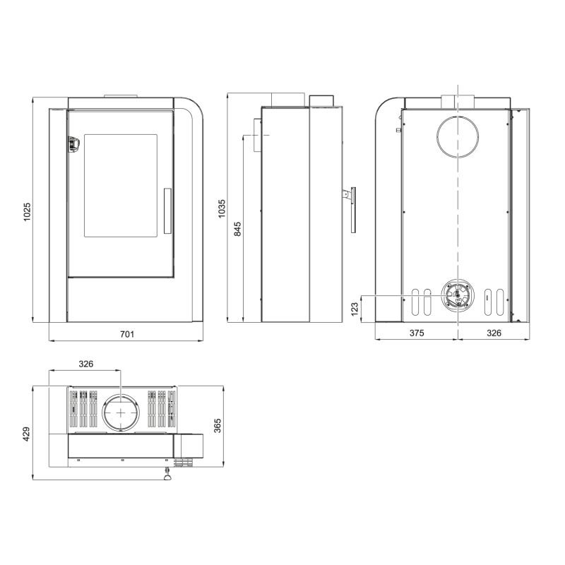 Haas+Sohn Aruba easy Kaminofen Schwarz / Woodstone – Bild 5
