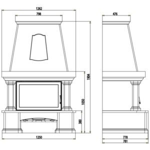 Haas+Sohn Genf III Kaminbausatz Ruivina