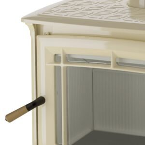 Hergom Shelburne Kaminofen Gusseisen Beige emailliert