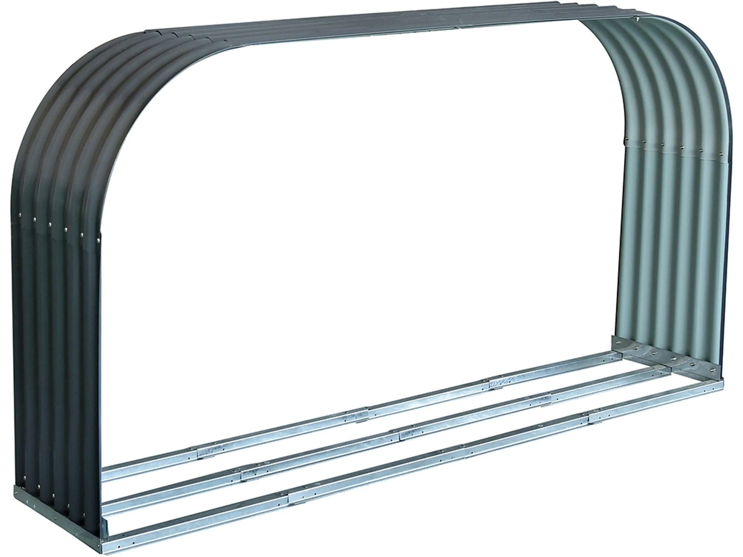 Floraworld Holzunterstand Flachbogen Anthrazit – Bild 2