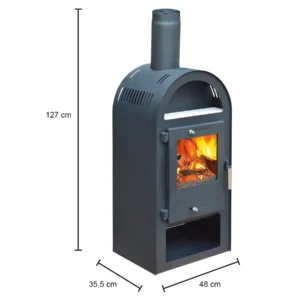 Accente Kaminofen Magna 3.0 (UNI-1963 3.0) Stahl Schwarz 7 kW