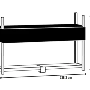 ShelterLogic Kaminholzregal mit Wetterschutz 239 cm x 36 cm