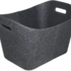 Firefix Kaminholzkorb aus Filz 56 cm x 35 cm Anthrazit