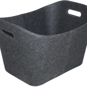 Firefix Kaminholzkorb aus Filz 56 cm x 35 cm Anthrazit