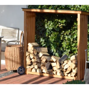 Dobar Kaminholzregal 56090E Kiefernholz 140 cm x 50 cm x 143 cm