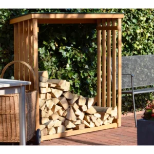 Dobar Kaminholzregal 56090E Kiefernholz 140 cm x 50 cm x 143 cm