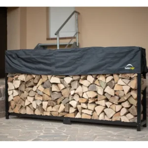ShelterLogic Kaminholzregal mit Wetterschutz 239 cm x 36 cm