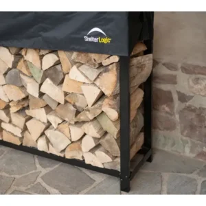 ShelterLogic Kaminholzregal mit Wetterschutz 239 cm x 36 cm