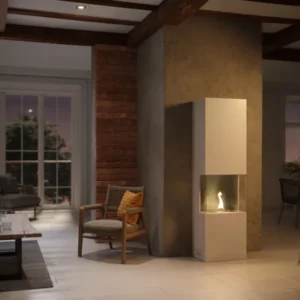 Tenderflame Ambientekamin Indie mit Brenner Weiß 2 kW