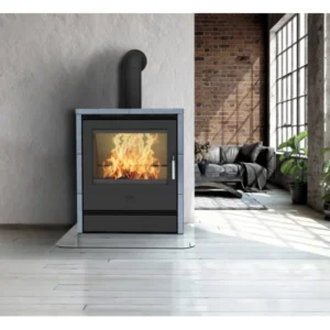 Fireplace Rönky Kaminofen Speckstein Schwarz 9,5 kW mit Automatik