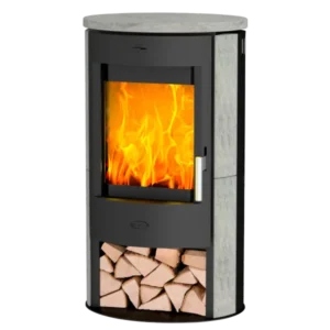 Fireplace Zaria Kaminofen Speckstein Schwarz 6 kW