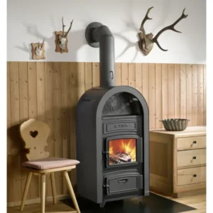 Wamsler Etna Kaminofen Gusseisen Schwarz 9 kW