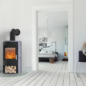 Fireplace Zaria Kaminofen Speckstein Schwarz 6 kW