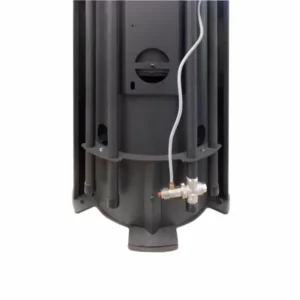 Justus Kaminofen Island Aqua Speckstein-Verkleidung Gussgrau 10 kW