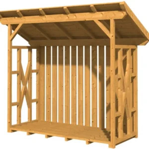 Skan Holz Holzunterstand Lars 2 290 x 128 cm Nussbaum