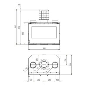 La Nordica Inserto 80 PRS Crystal Kamineinsatz