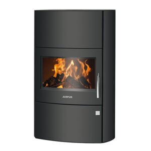 Justus Agero W+ Kaminofen Stahl Schwarz | Speckstein