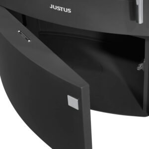 Justus Agero W+ Kaminofen Stahl Schwarz | Speckstein