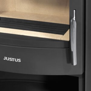 Justus Agero W+ Kaminofen Stahl Schwarz | Speckstein