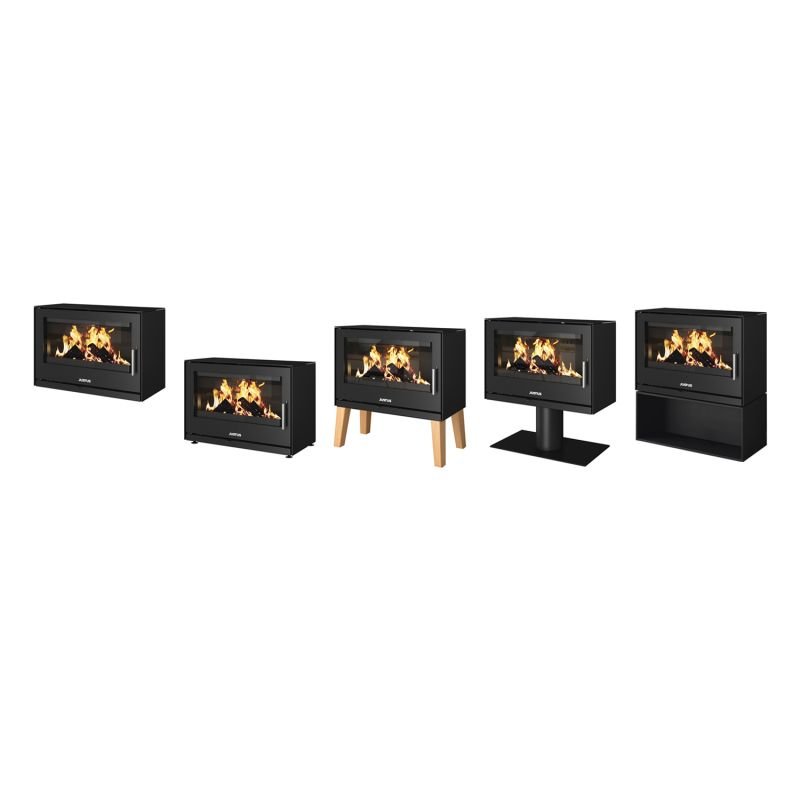 Justus Dias XL Kaminofen Stahl Schwarz – Bild 3
