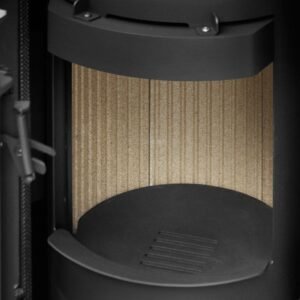 Justus Faro W+ 2.0 Kaminofen Stahl Gussgrau mit Speckstein-Verkleidung