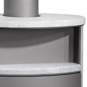 Justus Island 5 2.0 Kaminofen Stahl Gussgrau / Speckstein