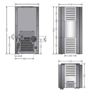 Justus Sirkos Aqua 2.0 Stahl Schwarz Set + Kombispeicher THKE/F 600