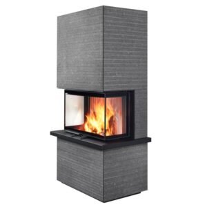 Olsberg Osorno TopStone Kaminofen Naturstein Gabbro nero ferrara linea-retta