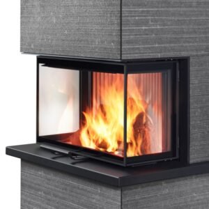 Olsberg Osorno TopStone Kaminofen Naturstein Gabbro nero ferrara linea-retta