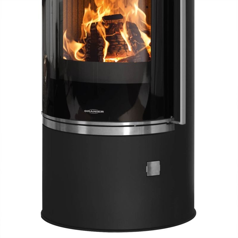 Oranier Arena Aqua 2.0 wasserführender Kaminofen Stahl Schwarz mit Abdeckplatte Glas – Bild 6