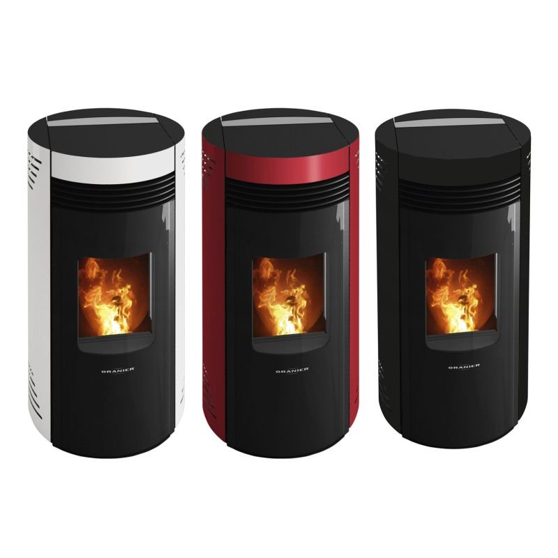 Oranier Sando 50 Pelletofen Bordeauxrot – Bild 10