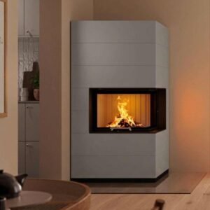 Spartherm SIM Varia 2Rh H2O Kaminbausatz RLA Feinbeton gespachtelt 2/3