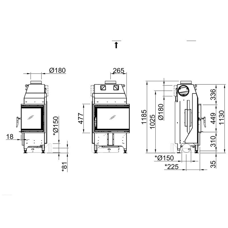 Spartherm Varia 2R-62 Kamineinsatz 180 mm RR – Bild 4