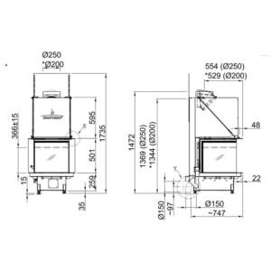 Spartherm Premium A-U-50h Kamineinsatz 250 mm