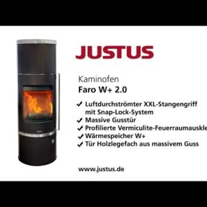 Justus Faro W+ 2.0 Kaminofen Stahl Schwarz