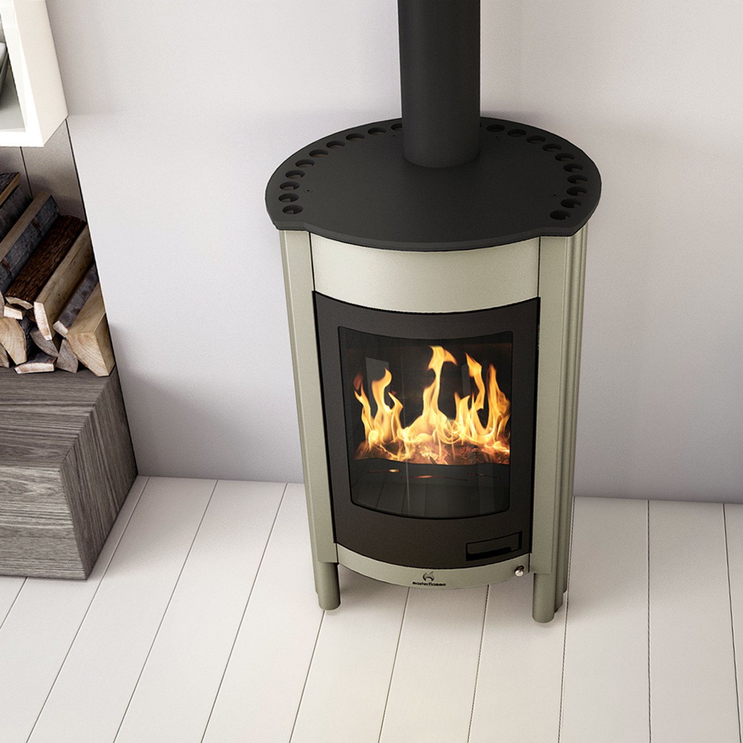 Warmluftofen Masterflamme Medie I Olive – Bild 2
